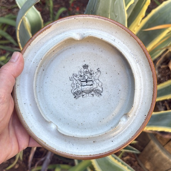 Vintage Other - Vintage Canadian ashtray Beaver Flats Pottery-Handmade studio British symbols